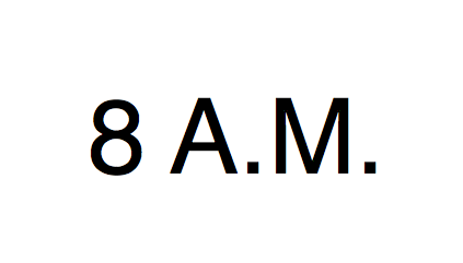 8AM Early Drop Off